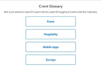 Cvent Glossary