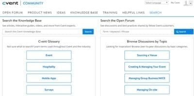 Cvent KB and Forum