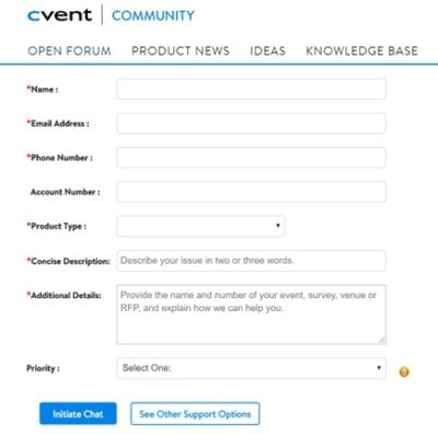 Cvent chat questions