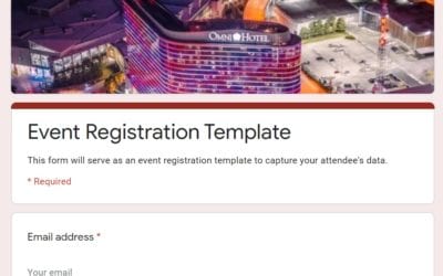 How-to: Free Event Registration Form (Google)
